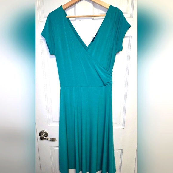 Chadwicks of Boston Vneck Crossover Bodice Dress- Size 10 - Picture 1 of 7